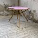 Vintage pink rattan coffee table