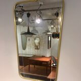 Mirror edge brass 52x34cm