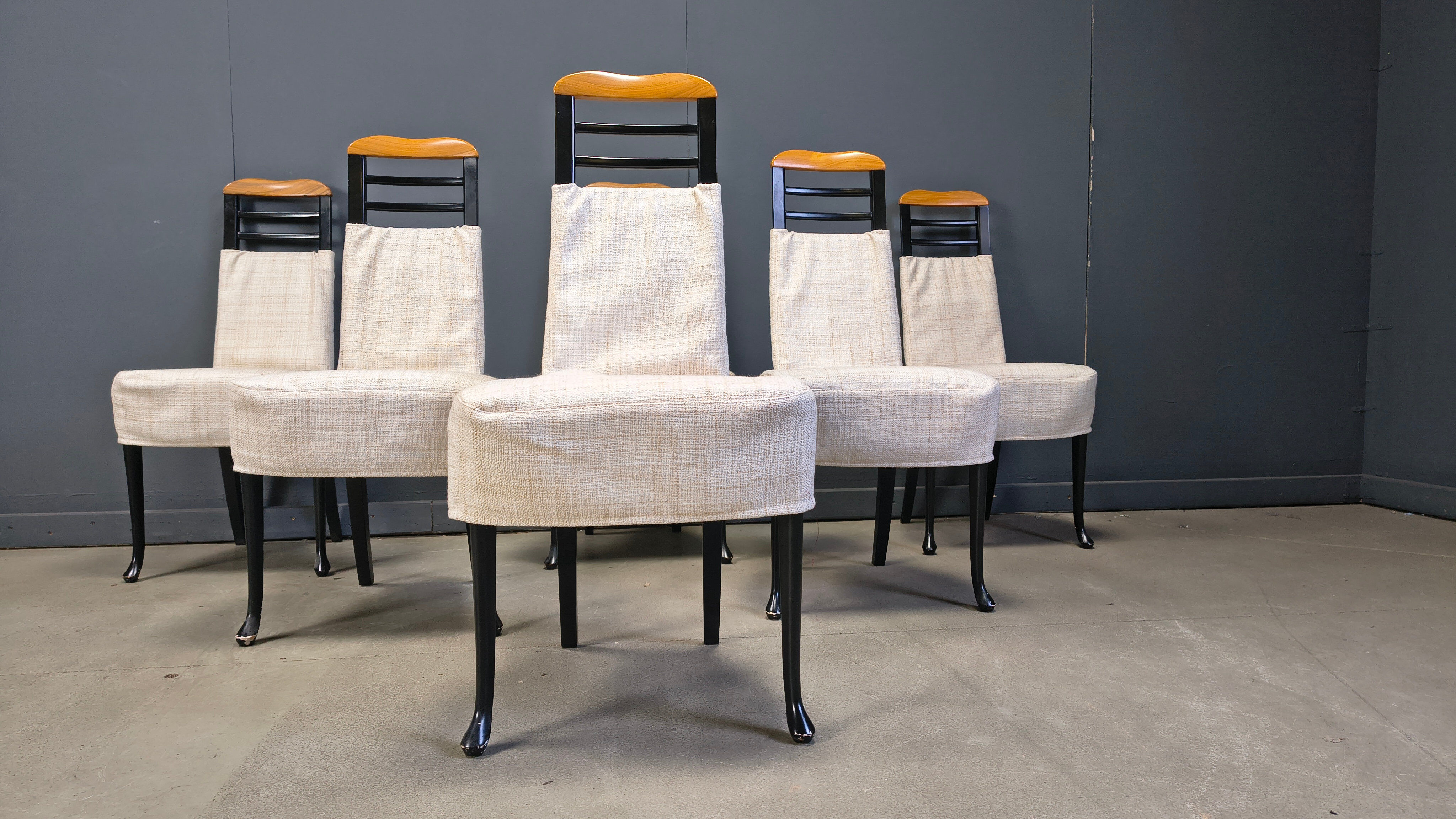 Vintage dining chairs by Giorgetti, 1970s