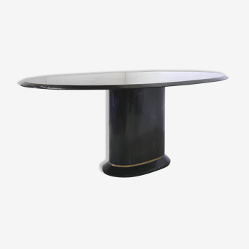 Table ovale en marble, années 1980