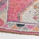 Rare Couloir Vintage Anatolie | Rose & Saumon Tones Runner Rug, 90x370 Cm