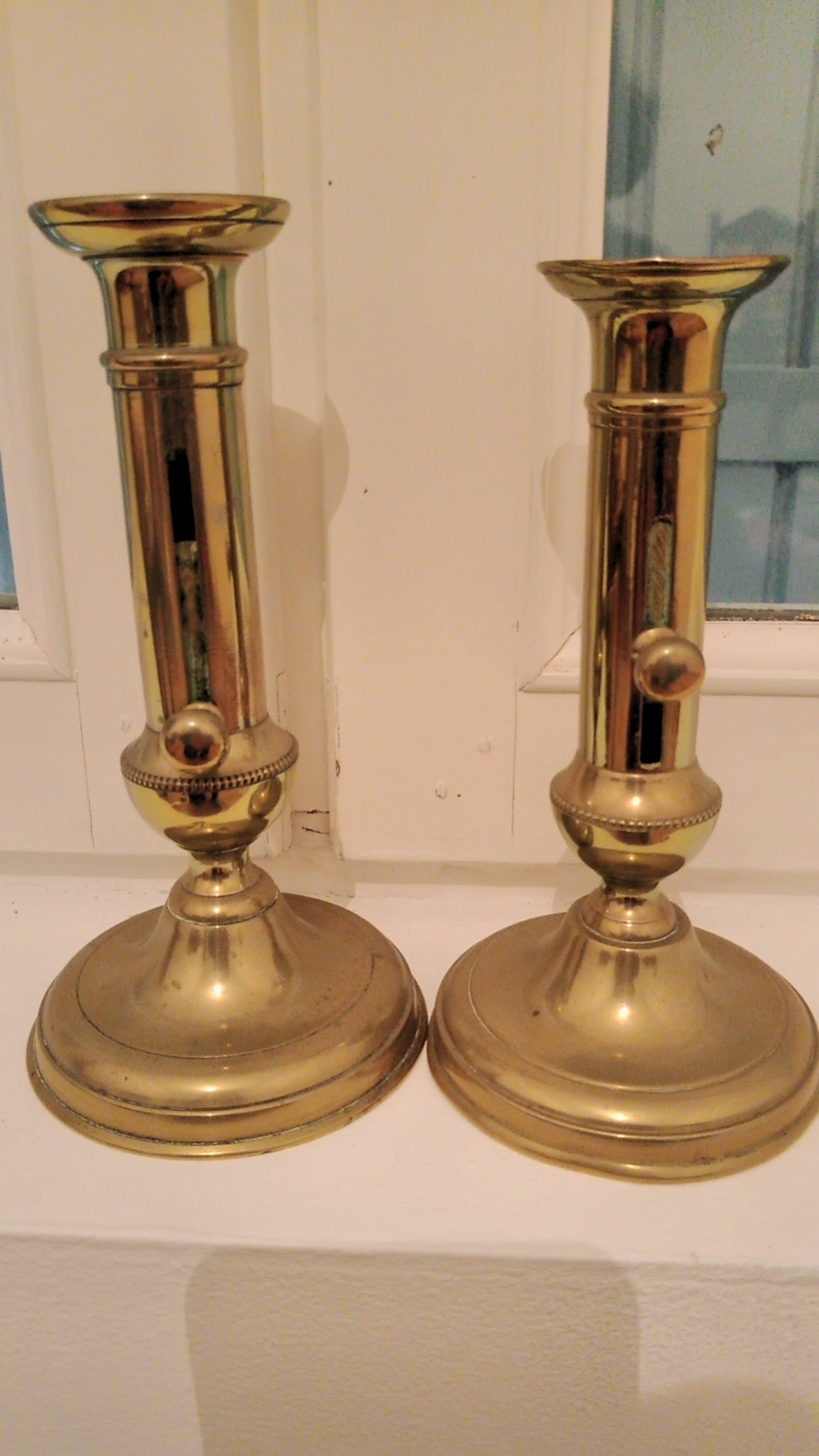 Brass candle holders