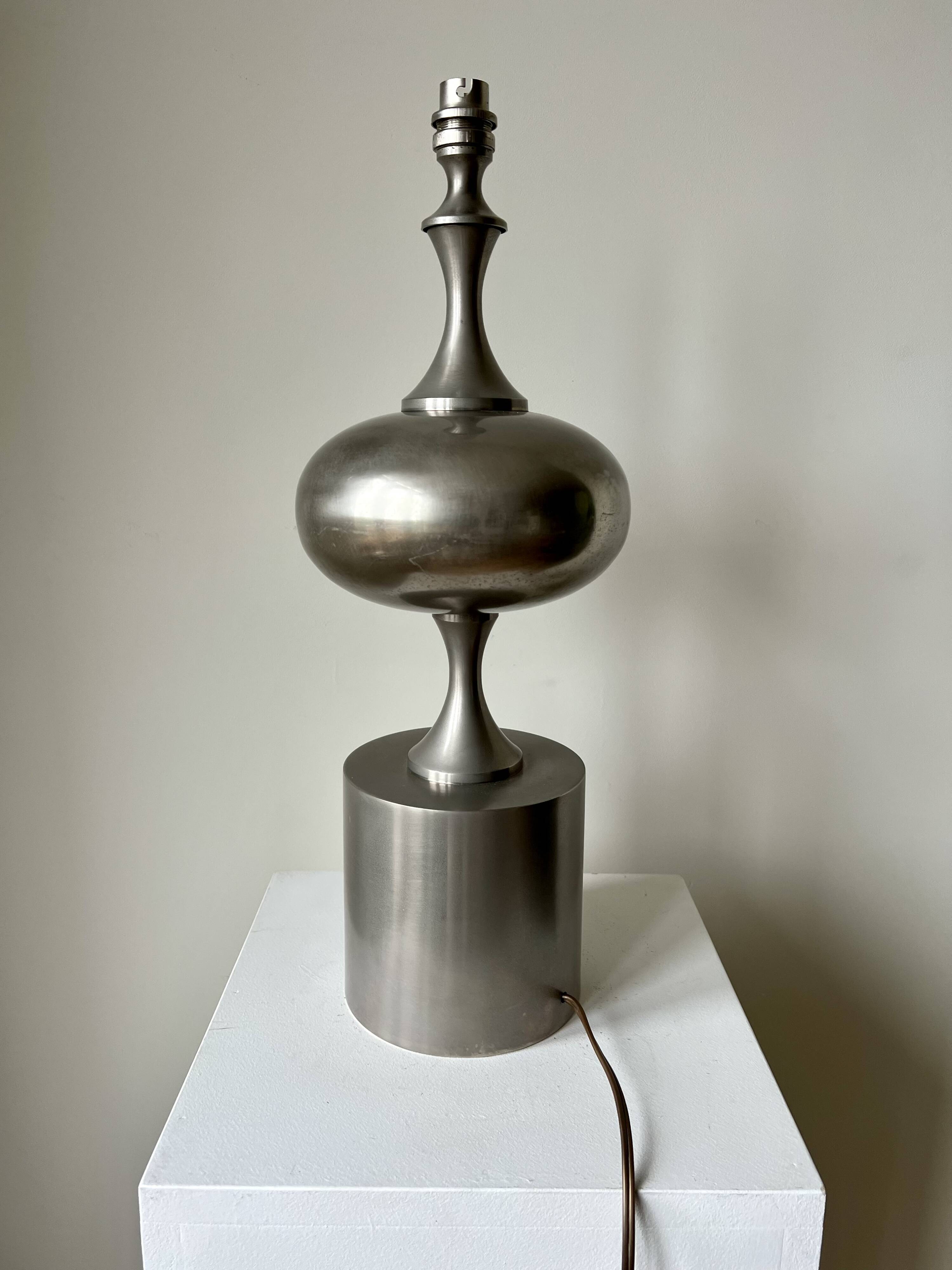 Large sculptural table lamp, Philippe Barbier style. France 1960-70s