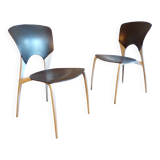 Paire de chaises Driade modèle Silla design Josep Llusca