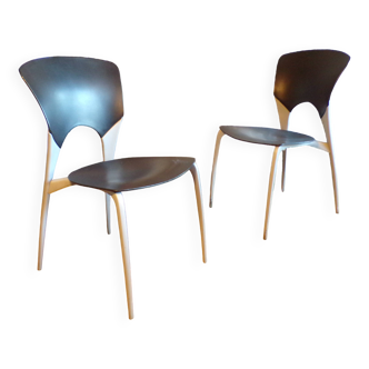 Pair of Driade chairs Silla model design Josep Llusca