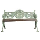 Cast iron and wood garden bench
