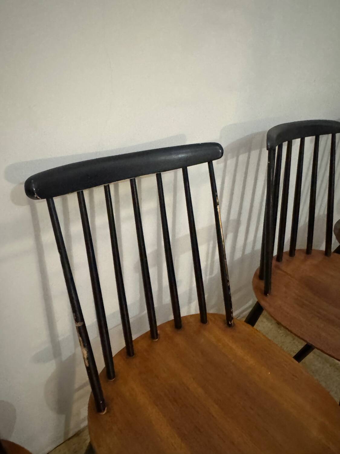 Set of 6 "Fanett" chairs by Ilmari Tapiovaara, Sweden, 1960s.