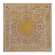 Hand knotted rug, vintage turkish rug 152x152 cm