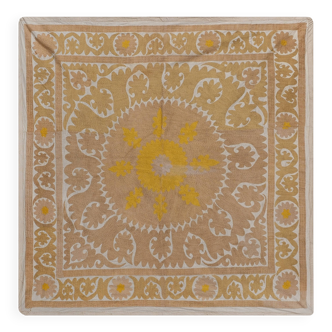 Hand knotted rug, vintage turkish rug 152x152 cm