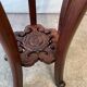 Chinese wood and marble side table