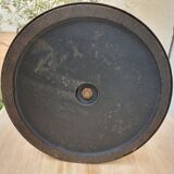 Perforated metal umbrella stand and scoubidou