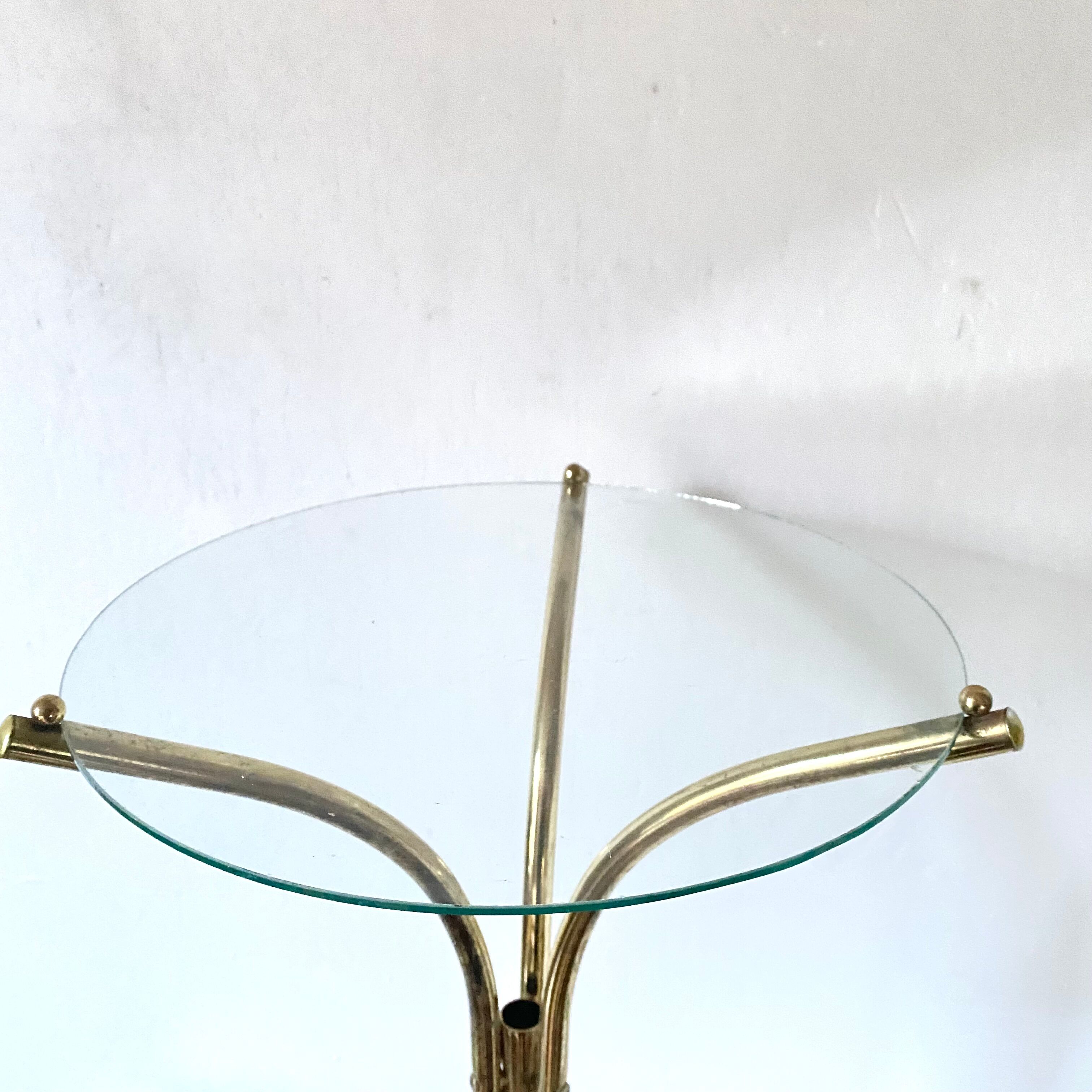 Vintage gilded metal side table