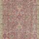 Vintage Handmade Turkish Wool Accent Rug with Floral Pattern for Living Room