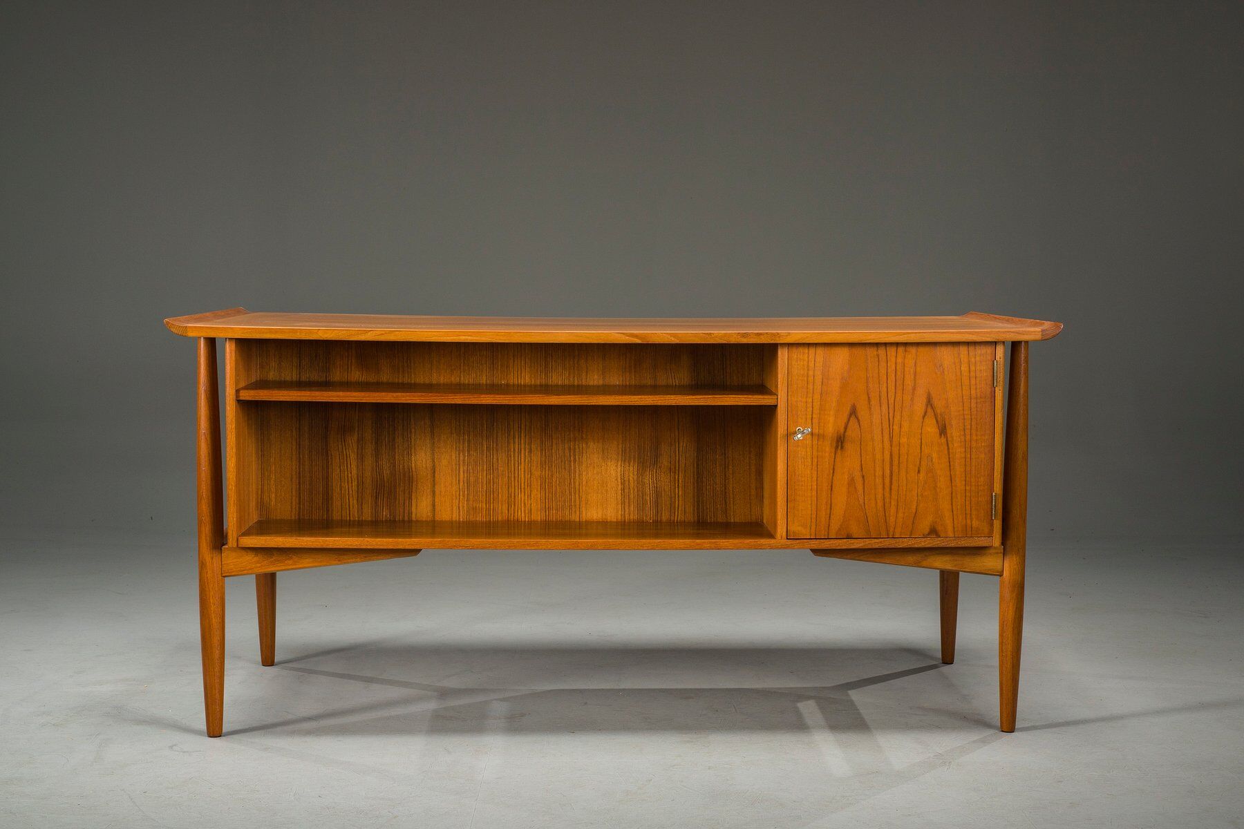 Mid-century Danish teak executive desk by Arne Vodder for H.P. Hansen, 1960s
