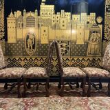 Set of 4 Louis XIII "Sheep bone" chairs