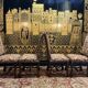 Suite de 4 chaises Louis XIII "Os de mouton"