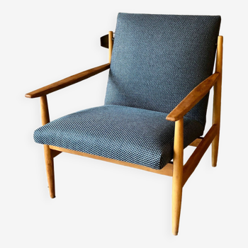 Ton brand armchair with Houlès fabric