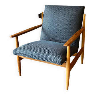 Ton brand armchair with Houlès fabric