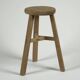 Gong - Antique Chinese pine stool, round seat no. 7