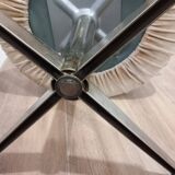 Velvet Swivel Pouf by ISKU 1960s Finland