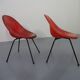 Set of French Fiberglass Side Chairs, 1960s