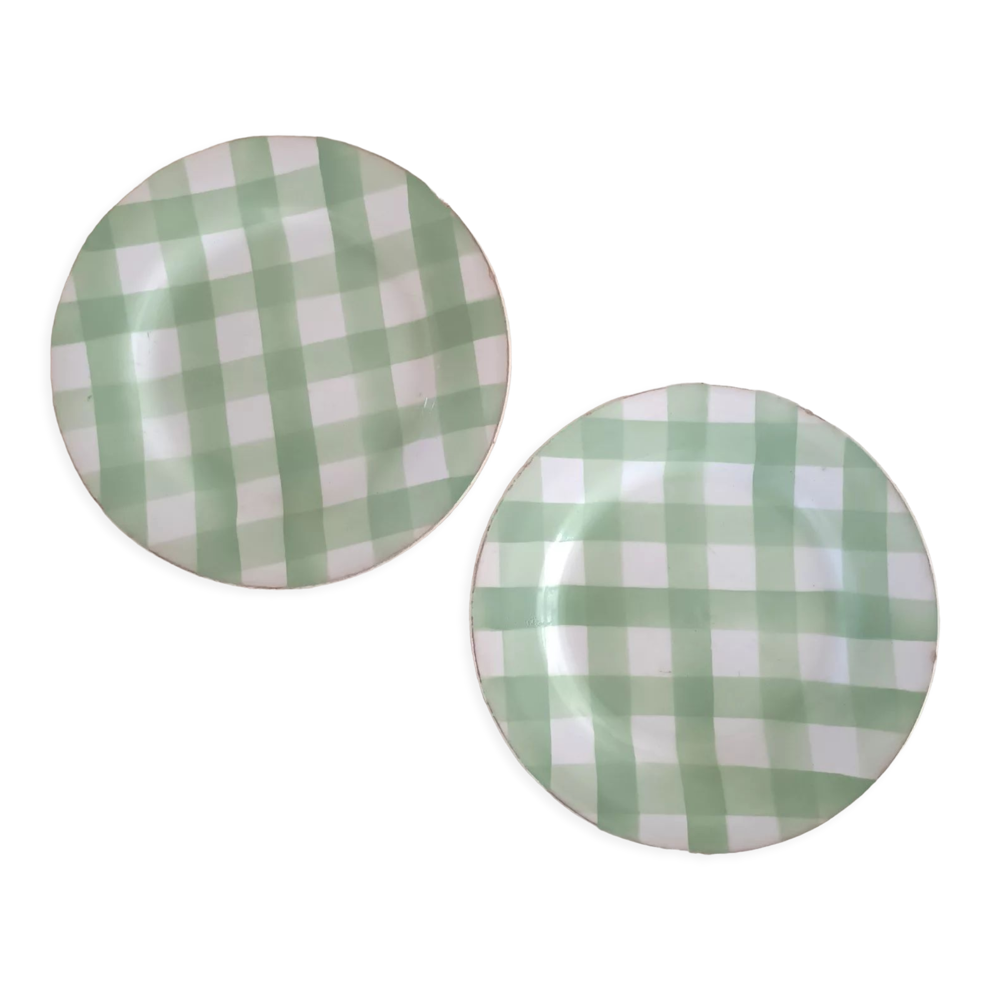 Lot de 2 assiettes Digoin Sarreguemines