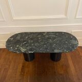 Marble coffee table with steel legs