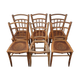 Lot of six chairs Luterma 1900 seat crafted