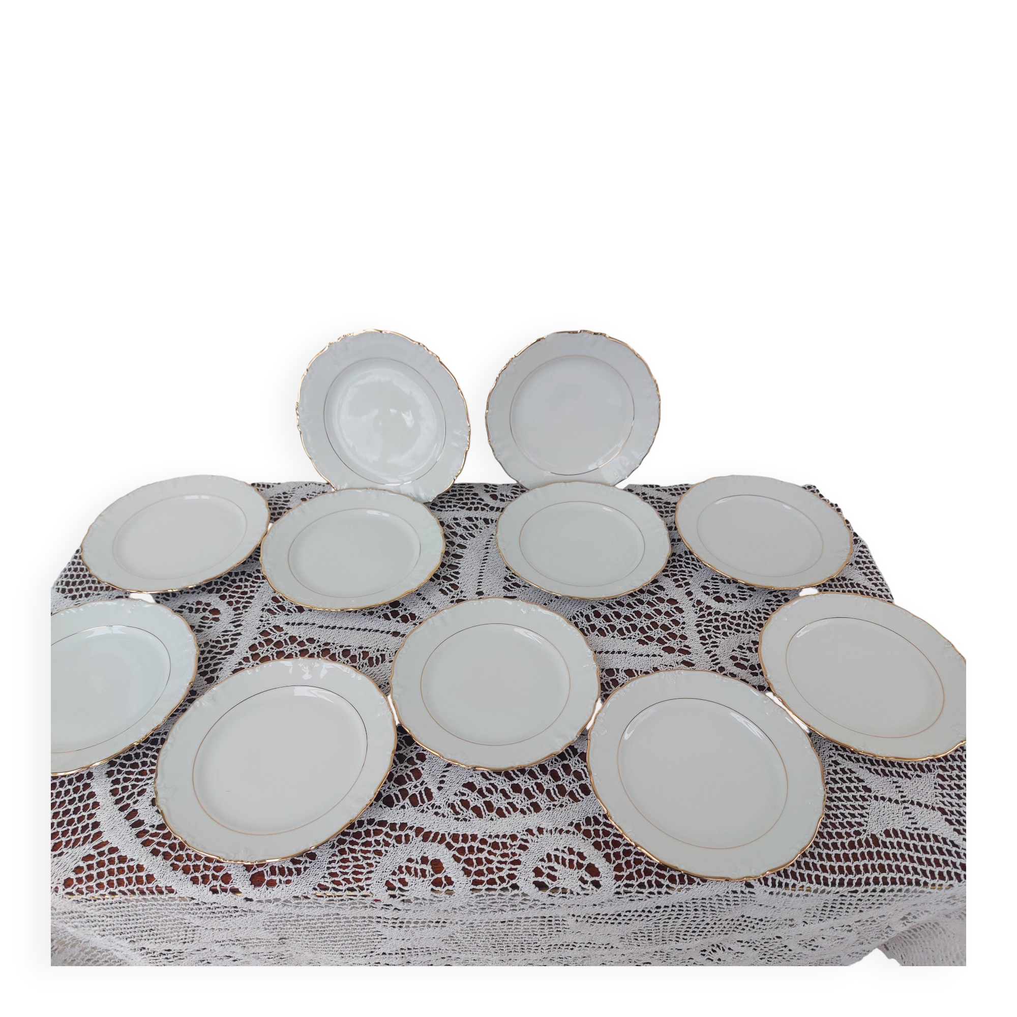 12 dessert plates porcelain Bavaria, Winterling
