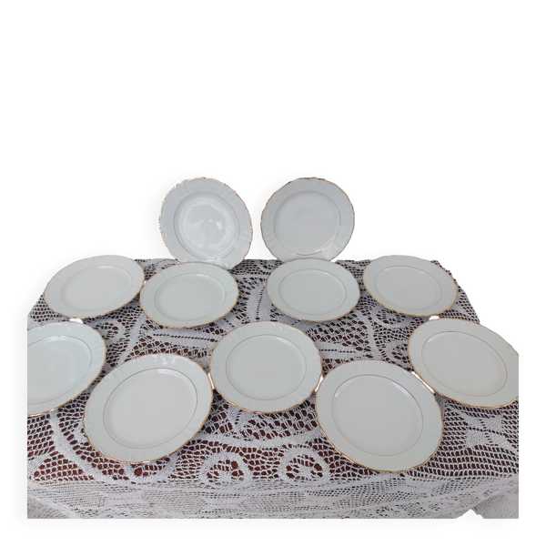 12 assiettes à dessert porcelaine bavaria,winterling