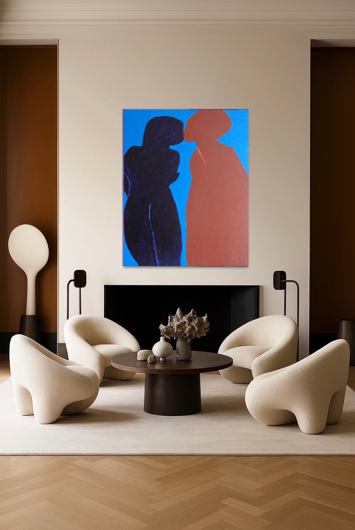 Came closer minimalist canvas painting