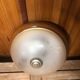 Old engraved glass ceiling light + vintage brown metal contour
