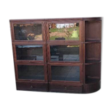 Large modular vintage display cabinet pierre cruiege for martin du