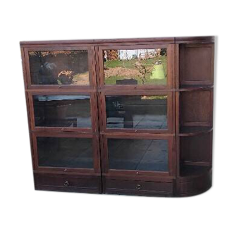 Large modular vintage display cabinet pierre cruiege for martin du