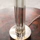 French modernist nickel-plated table lamp attributed to Jacques Adnet, 1940s