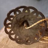 Luminaire globe verre ouraline ancien Art nouveau fin 19e début 20e siècle