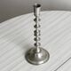 Silver metal candle holder