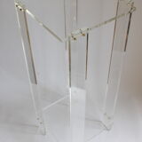 Tall lucite sidetable, 1970s.