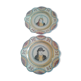 Two old Quimper plates