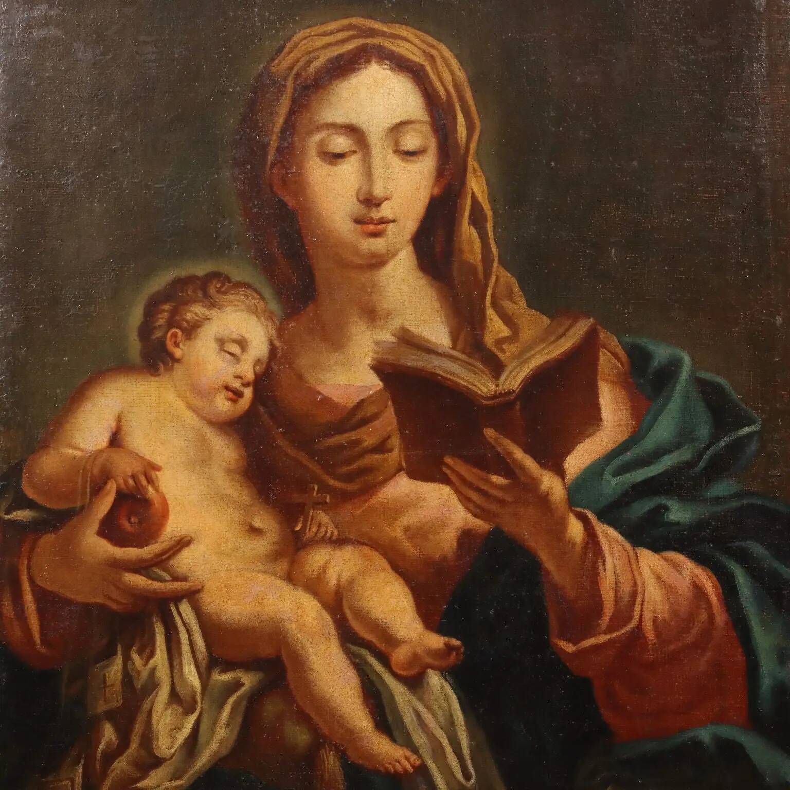 Peinture ancienne, copie d’après Francesco Trevisani, Vierge Marie