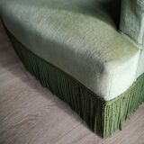 Green velvet toad sofa