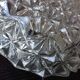 Vintage structured glass round ceiling lamp 60s-70s