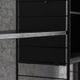 3-Bay shelving system in black by WHB, Germany, 1960’s