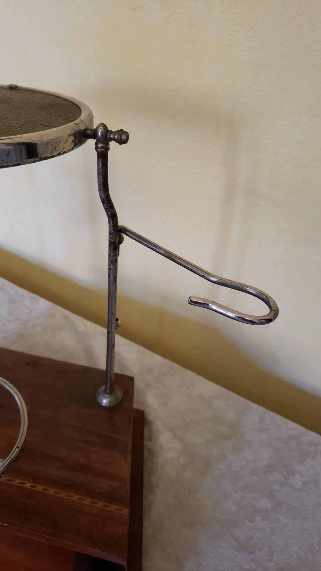 Table barber with mahogany mirror and chrome 1940