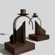Pair of Brutalist Sculptural Candleholders by Arte Romera, Spain, 1980s
