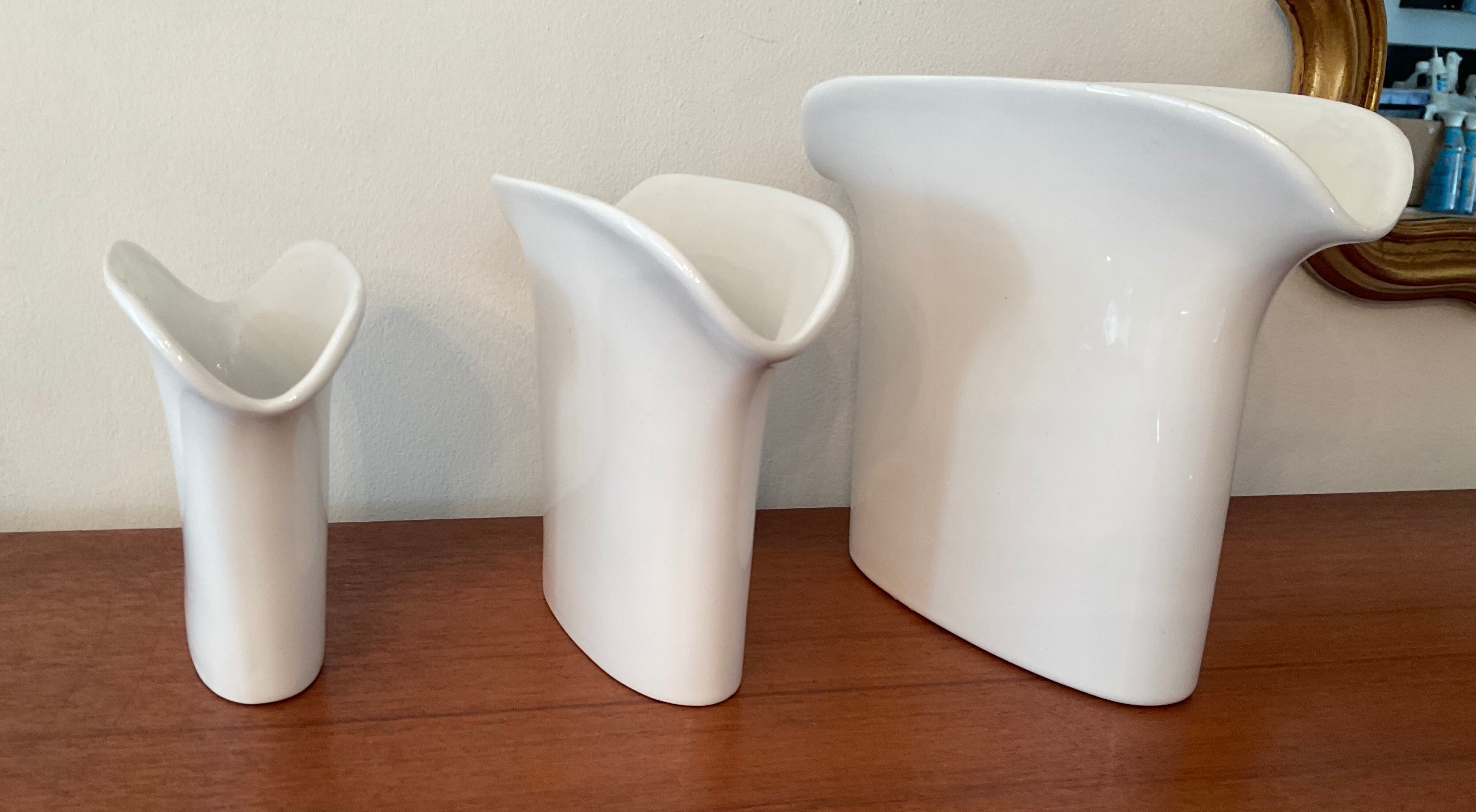 Trio of vintage ceramic vases 70s