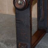 Renaissance writing table in flamed walnut, Pugin style, around 1850.