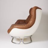 Michel cadestin karate leather sofa, 1970s