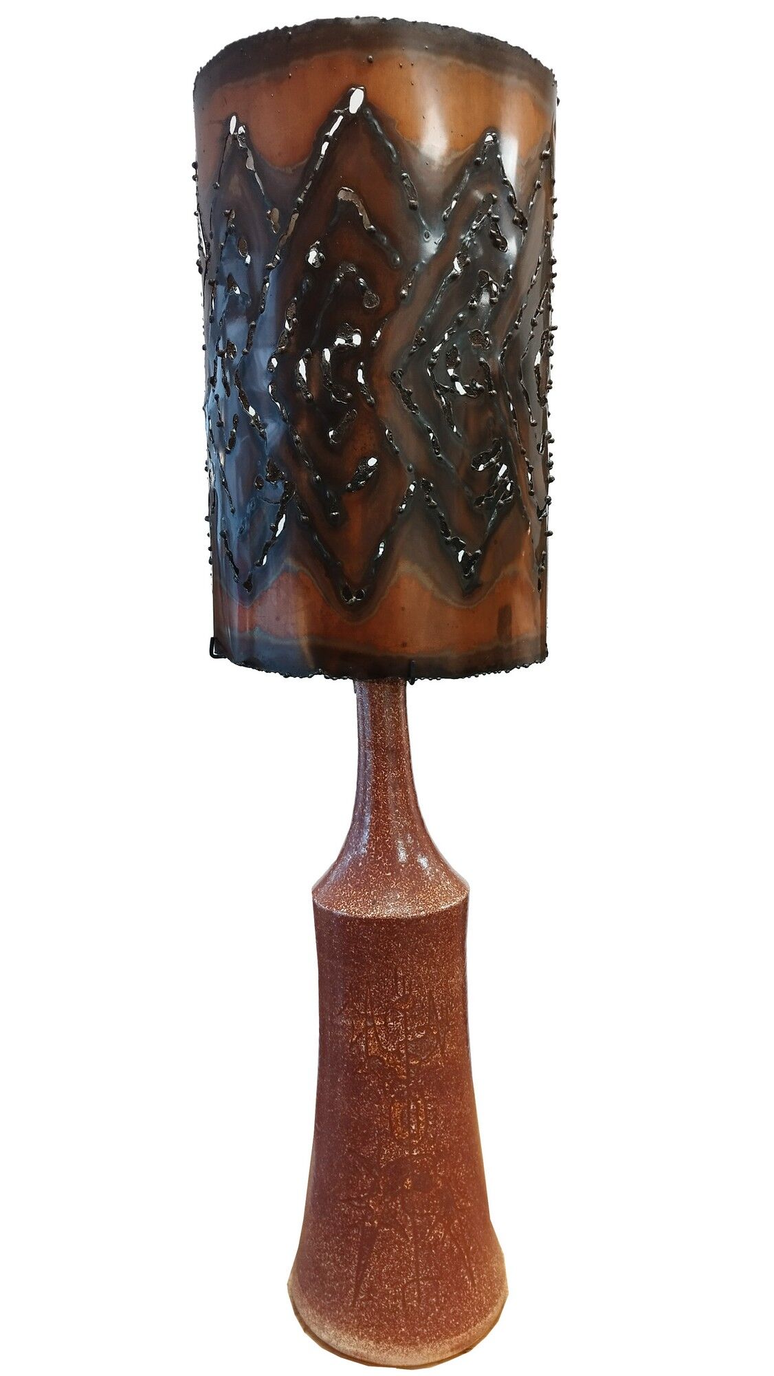 Very large Accolay lamp and its metal lampshade