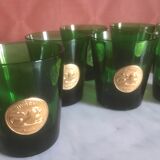 Lot de 7 verres verts italiens de byrrh
